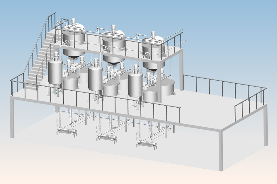 Stainless Steel High Speed Emulsification Mixing Tank