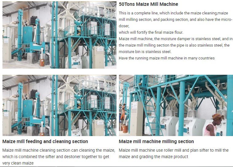 50t/24h Hot Selling Africa Market Maize Milling Machine