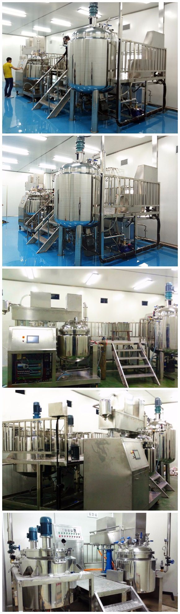 Zjr Cream Vacuum Emulsification Mixing Machine