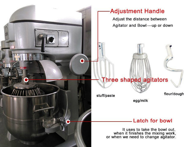 Commercial 10 to 60 Liters Planetary Cake/Dough/Egg Mixer Bakery Machine