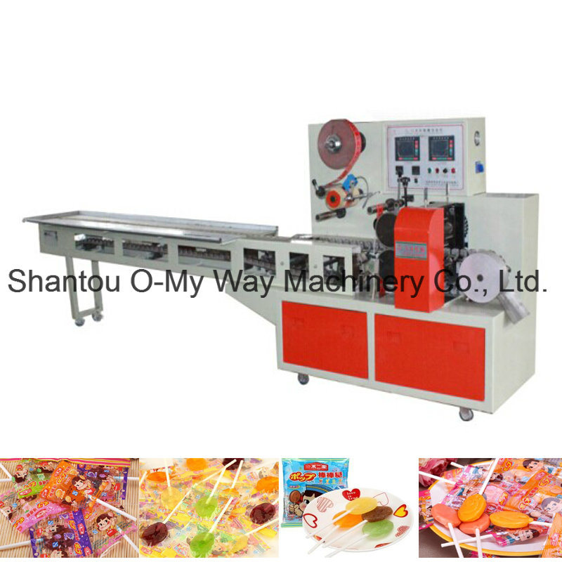 Flat Lollipop Candy Pillow Packaging Machine