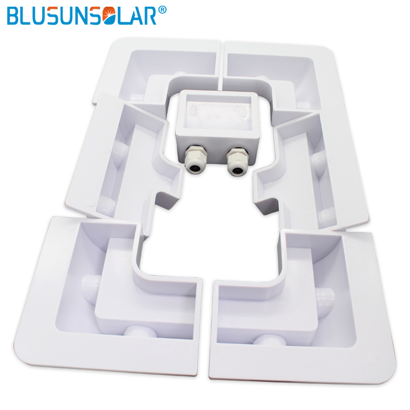 ABS White Color Solar Panel Corner Mounting Bracket Kits Cable Entry Gand 7PCS/Set