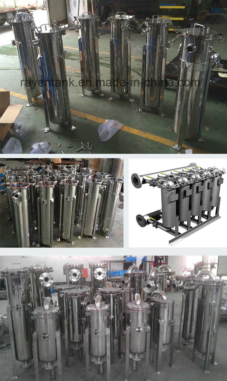 Stainless Steel Sanitary Beverage Oil Cartridge Titanium Activated Carbon Magnetic Diatomite Earth Plate Lenticular Basket Double Bag Filter Housing