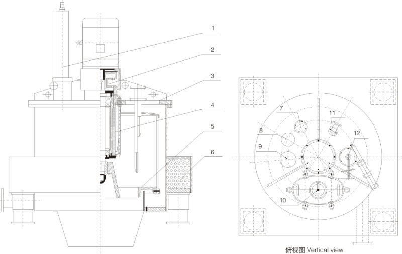 Paut 1500 Automatic Top-Suspended Scraper Bottom Discharge Centrifuge