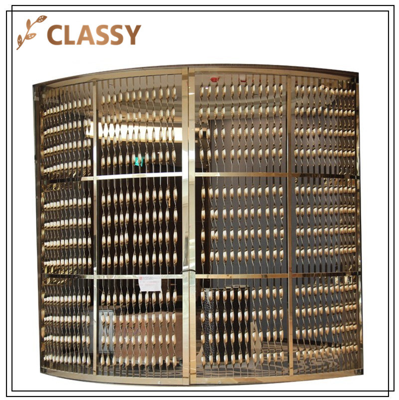 Different Styles of Golden Stainless Steel Arc Screen