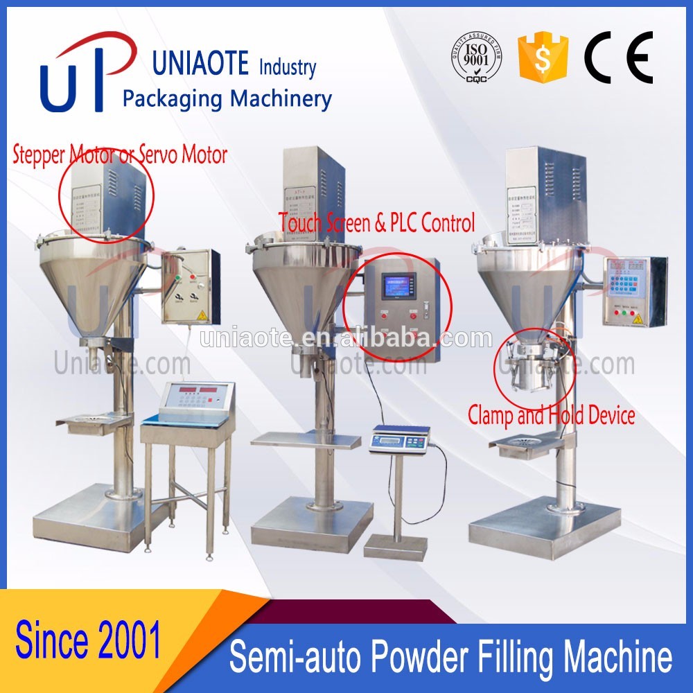 Semi Automatic Auger Dosing Powder Filling Machine / Small Volume Auger Powder Filler for Sachets 1-50 Gram