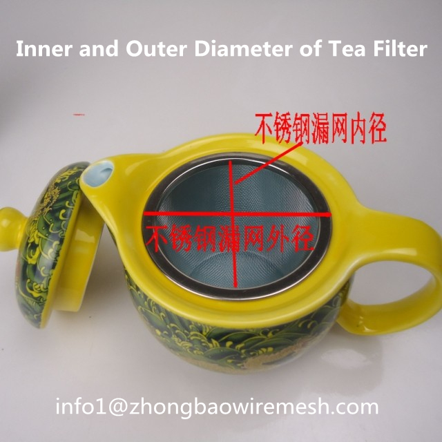 Woven Wire Mesh Tea Filter/Tea Strainer/Coffee Filter/Tea Set Accessories/Stainless Steel Filter Basket/Tea Infuser Basket