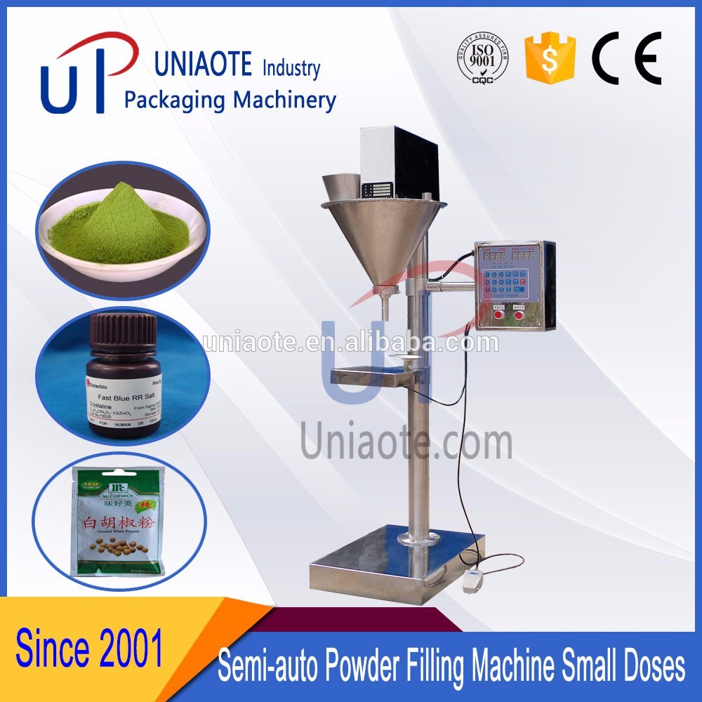 Semi Automatic Auger Dosing Powder Filling Machine / Small Volume Auger Powder Filler for Sachets 1-50 Gram