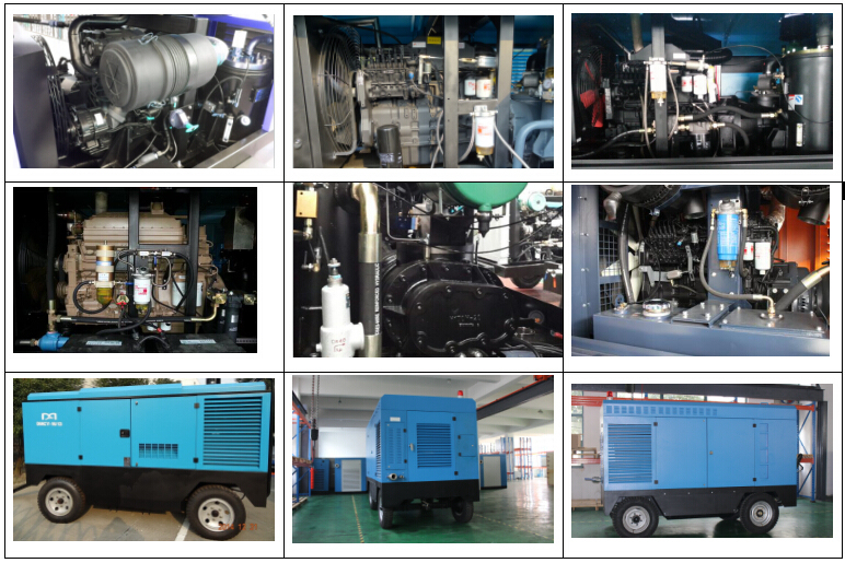 Portable Diesel Engine High Pressure Air Compressor for Mining Made in China