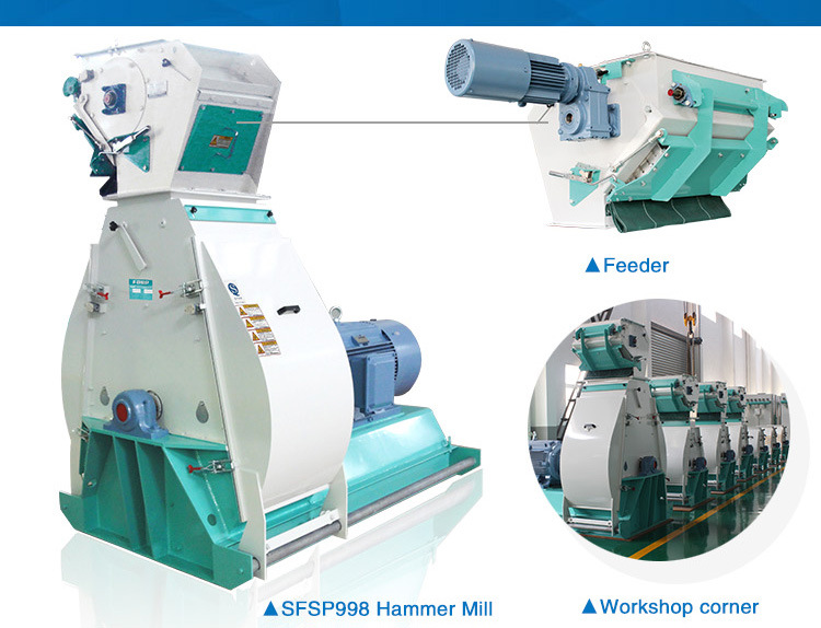 Poultry Feed Grinding Hammer Mill Machine with Ce