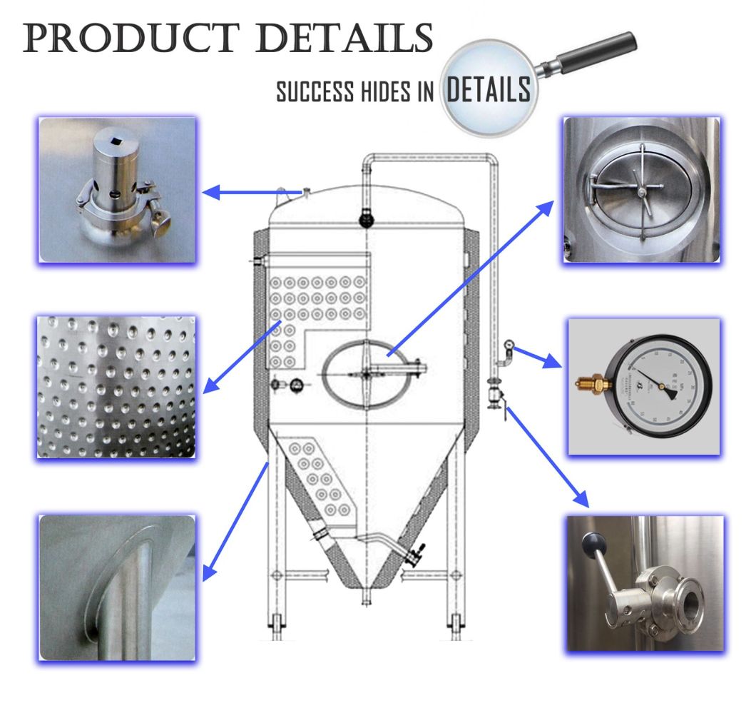Stainless Steel Conical Fermenter / Fermentation Tank / Vessel