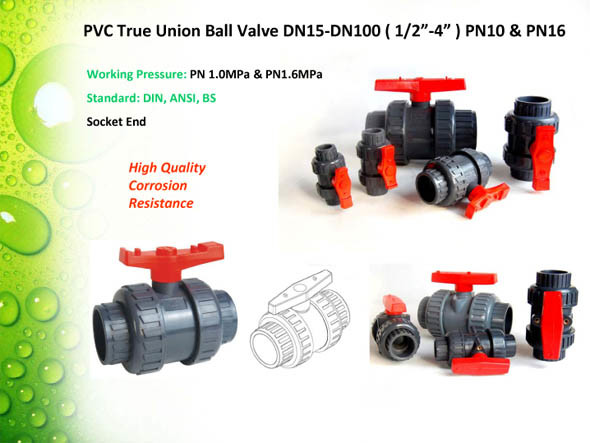 Plastic ABS Single Union Ball Valve