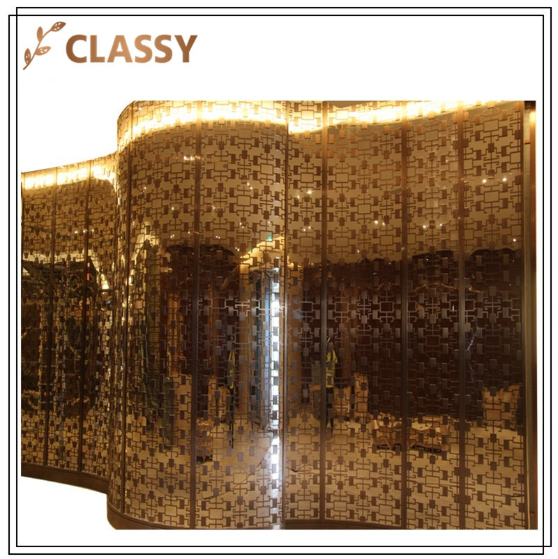 Different Styles of Golden Stainless Steel Arc Screen